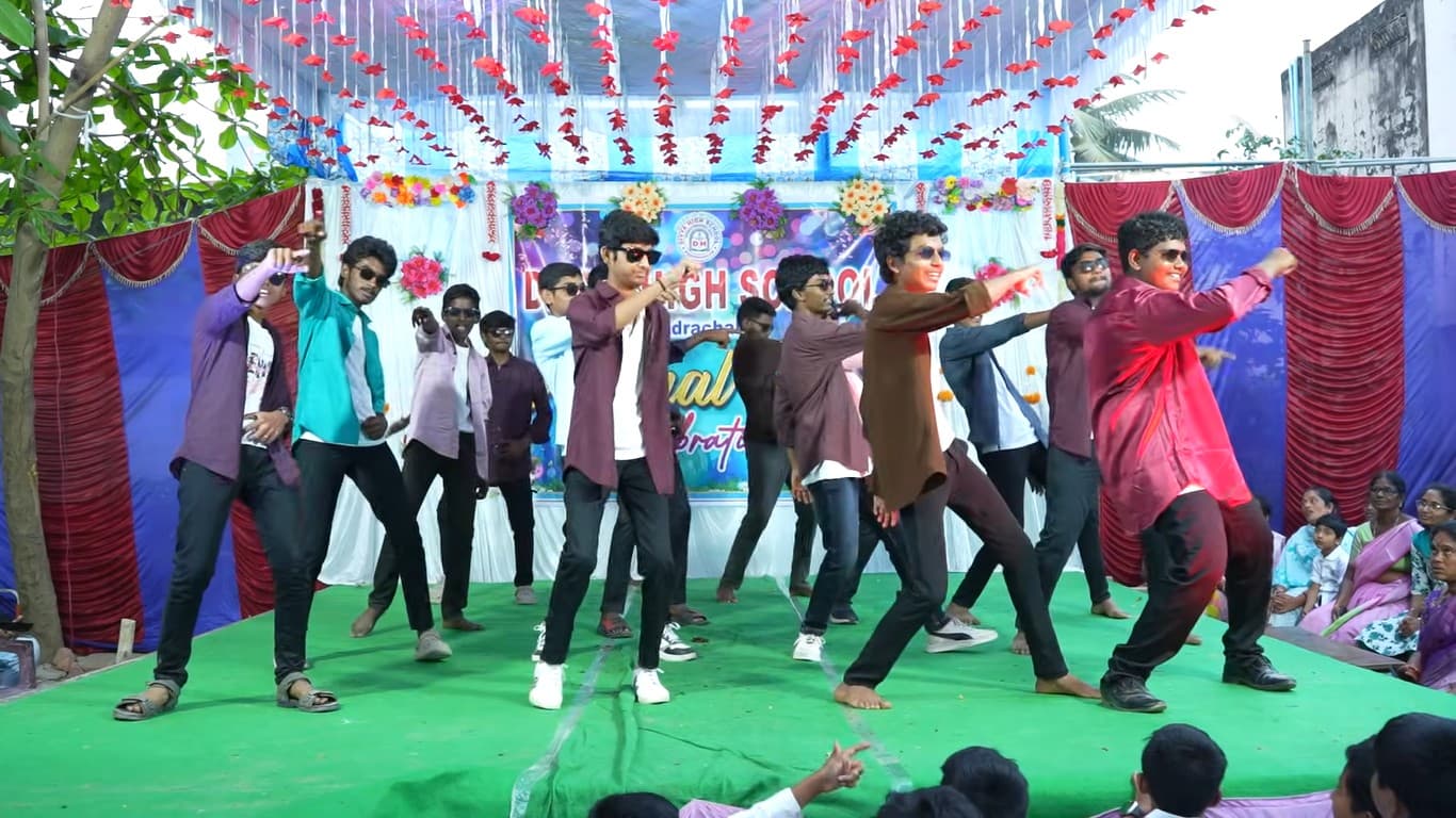 Folk dance by students
